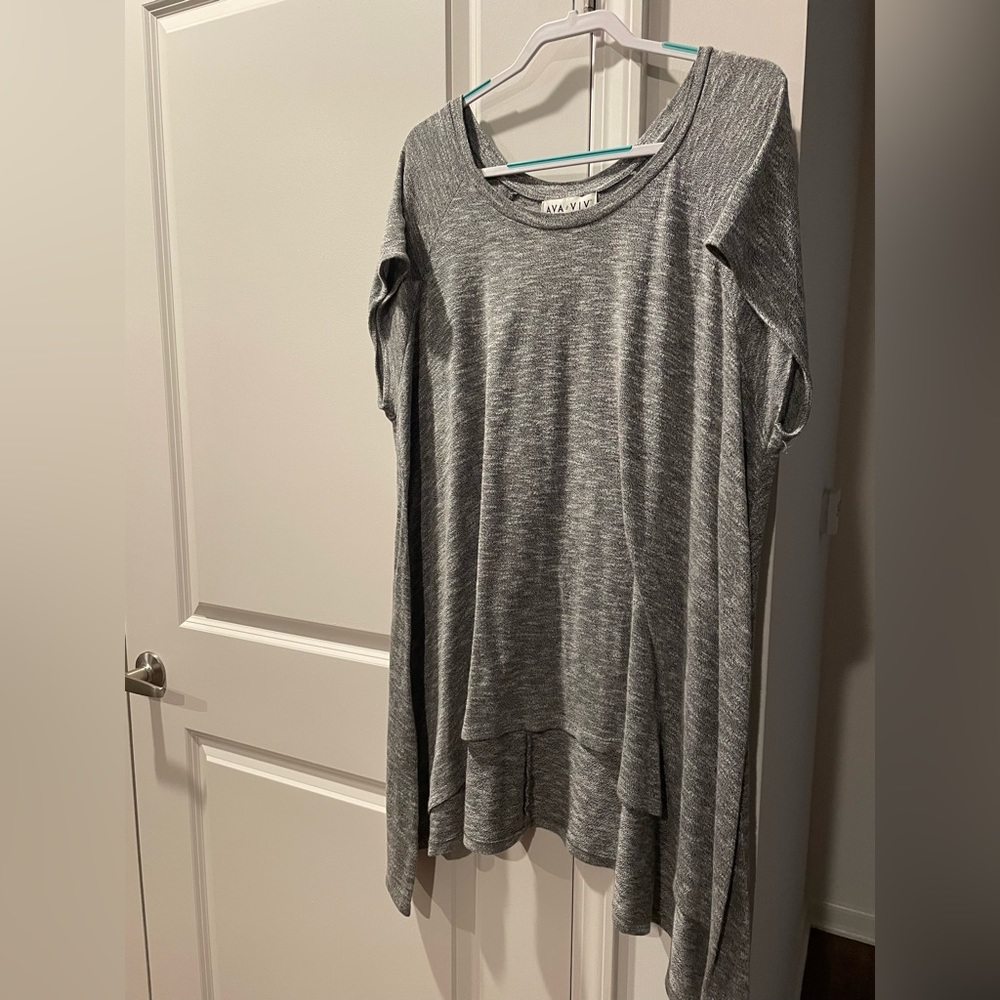 AVA & VIV Grey Blouse
